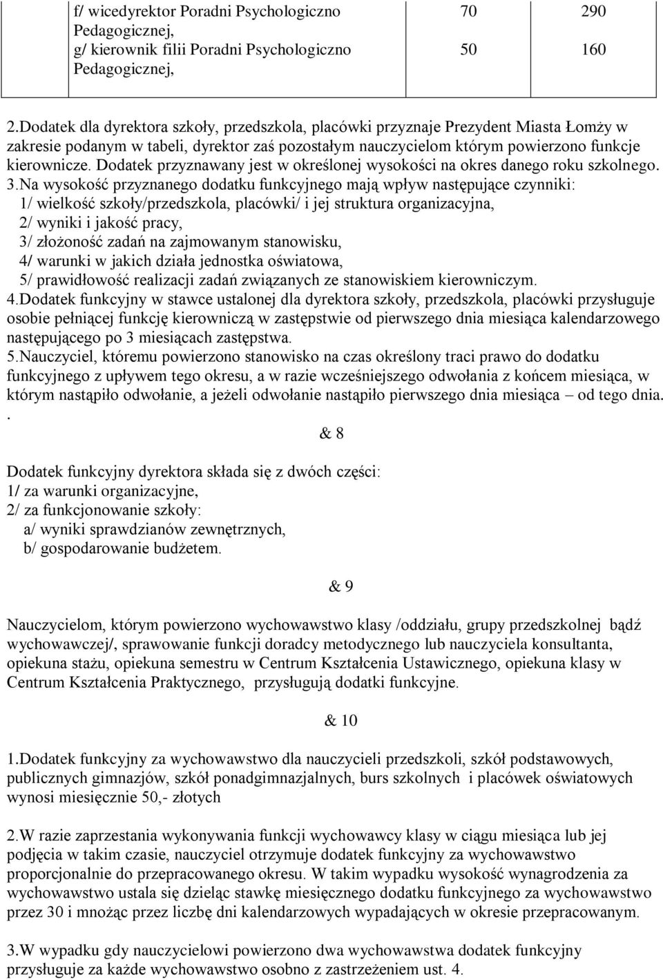 Dodatek przyznawany jest w określonej wysokości na okres danego roku szkolnego. 3.