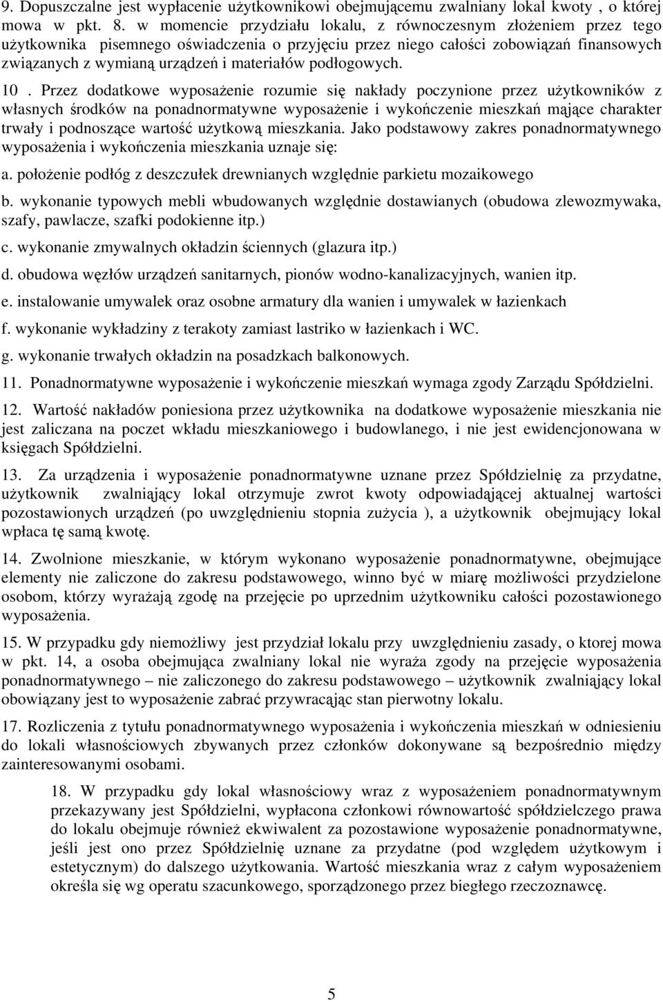 podłogowych. 10.