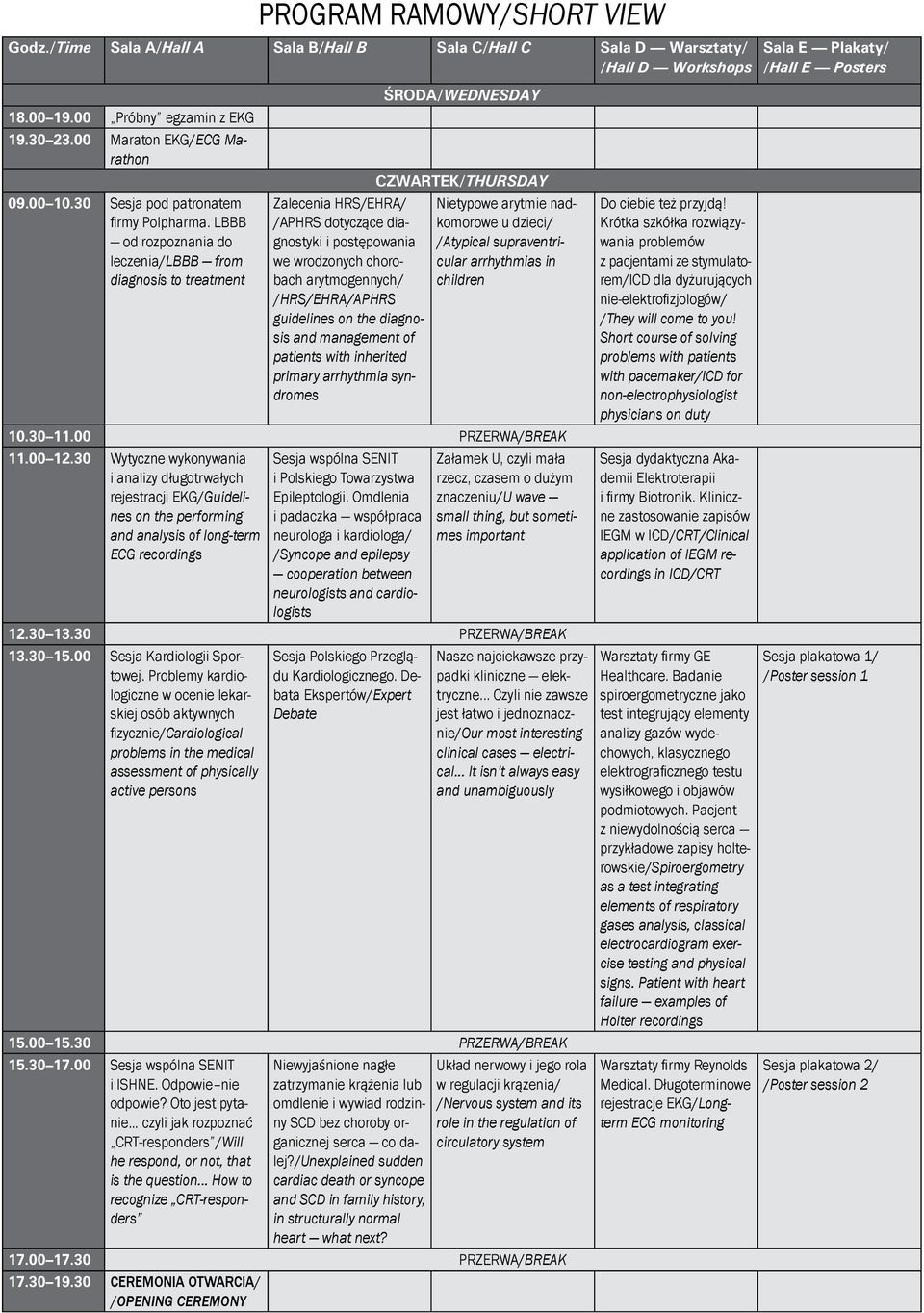 LBBB od rozpoznania do leczenia/lbbb from diagnosis to treatment Zalecenia HRS/EHRA/ /APHRS dotyczące diagnostyki i postępowania we wrodzonych chorobach arytmogennych/ /HRS/EHRA/APHRS guidelines on
