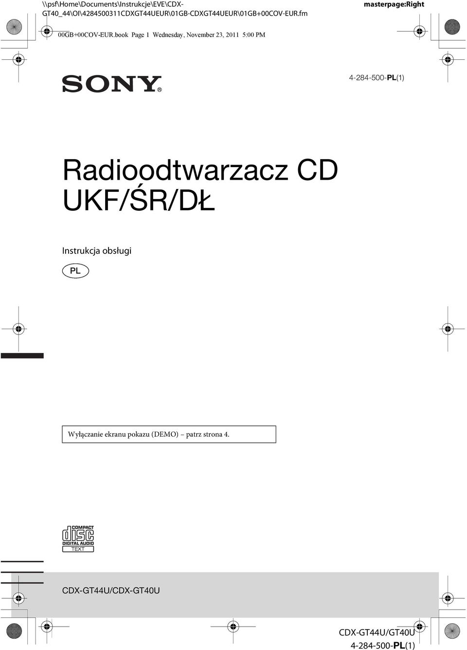 book Page 1 Wednesday, November 23, 2011 5:00 PM Radioodtwarzacz