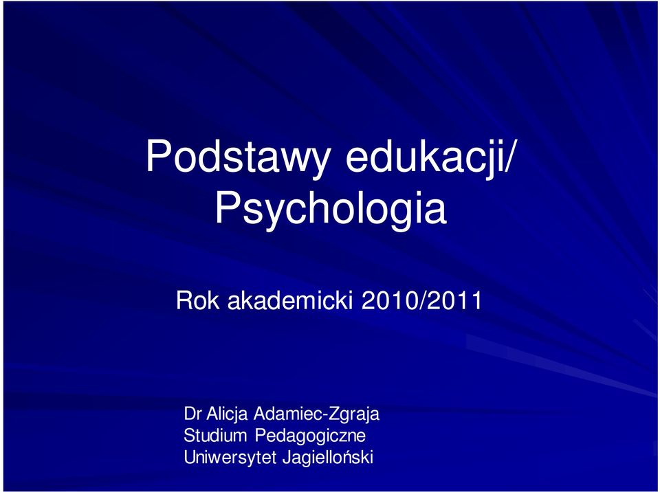 Alicja Adamiec-Zgraja Studium