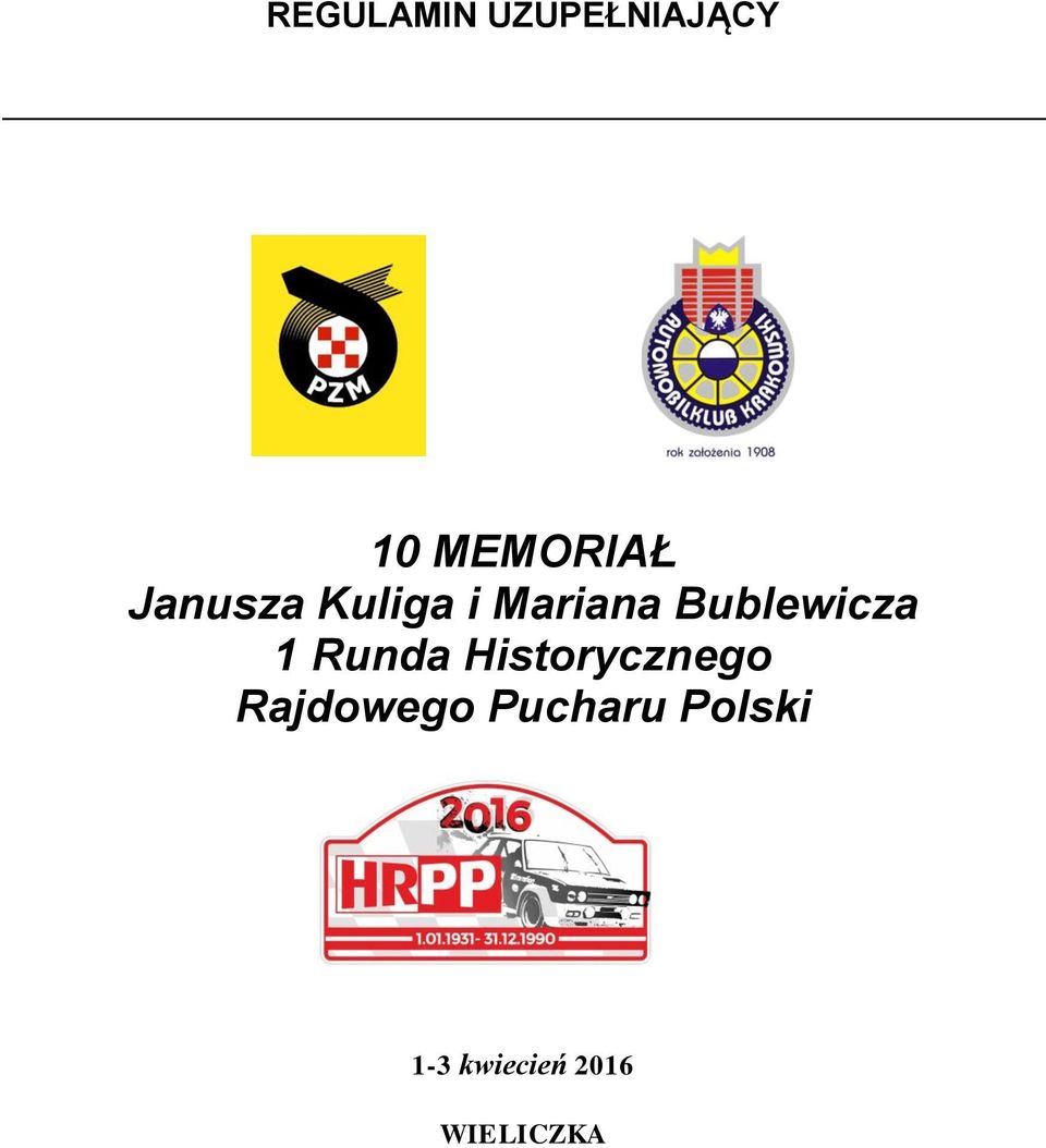 1 Runda Historycznego Rajdowego