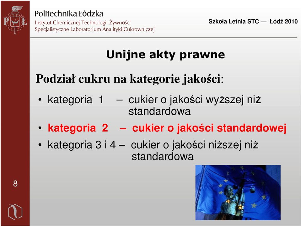 standardowa kategoria 2 cukier o jakości