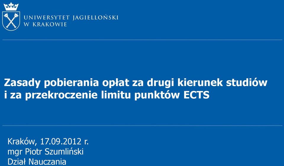 limitu punktów ECTS Kraków, 17.09.