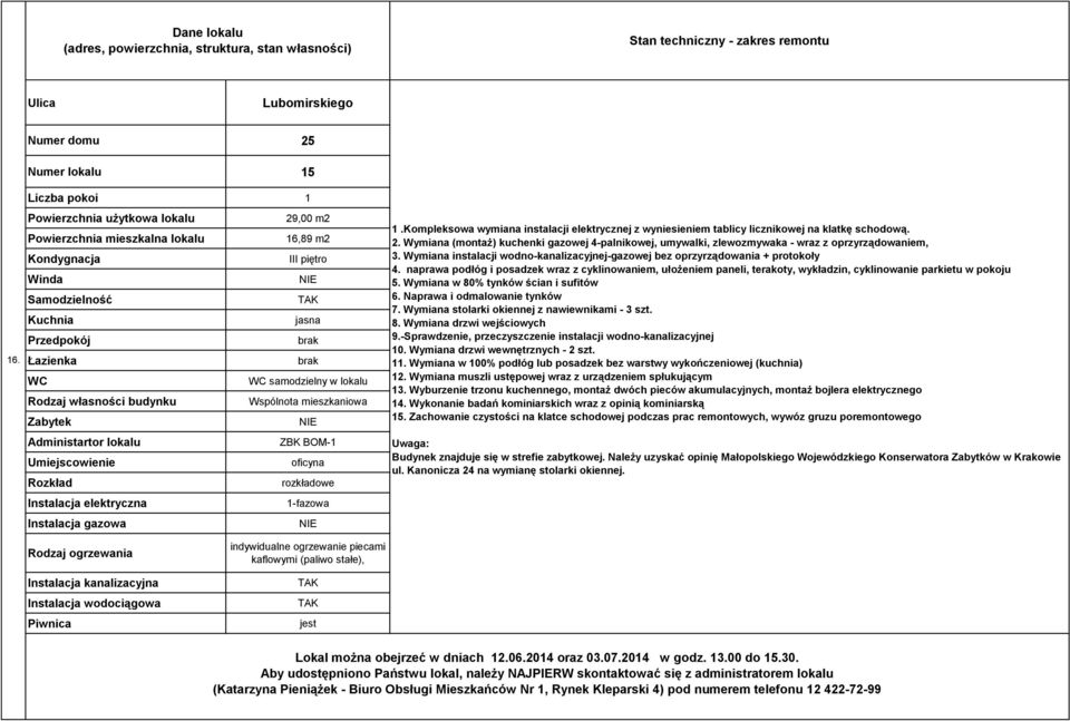 Wymiana (montaż) kuchenki gazowej 4-palnikowej, umywalki, zlewozmywaka - wraz z oprzyrządowaniem, 3. Wymiana instalacji wodno-kanalizacyjnej-gazowej bez oprzyrządowania + protokoły 4.