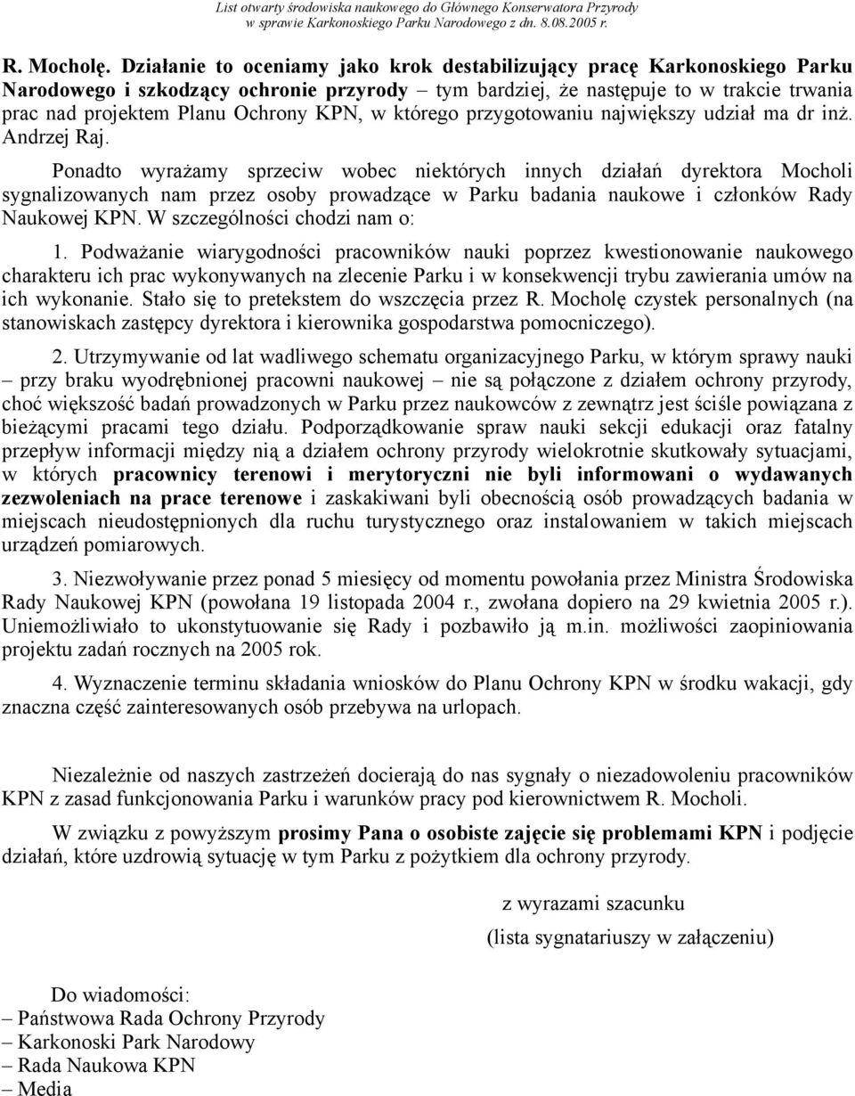 KPN, w którego przygotowaniu największy udział ma dr inż. Andrzej Raj.