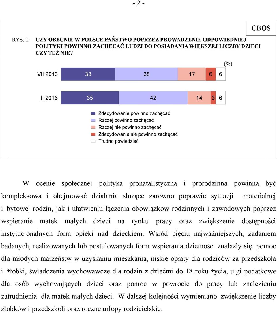 społecznej polityka pronatalistyczna i prorodzinna powinna być kompleksowa i obejmować działania służące zarówno poprawie sytuacji materialnej i bytowej rodzin, jak i ułatwieniu łączenia obowiązków