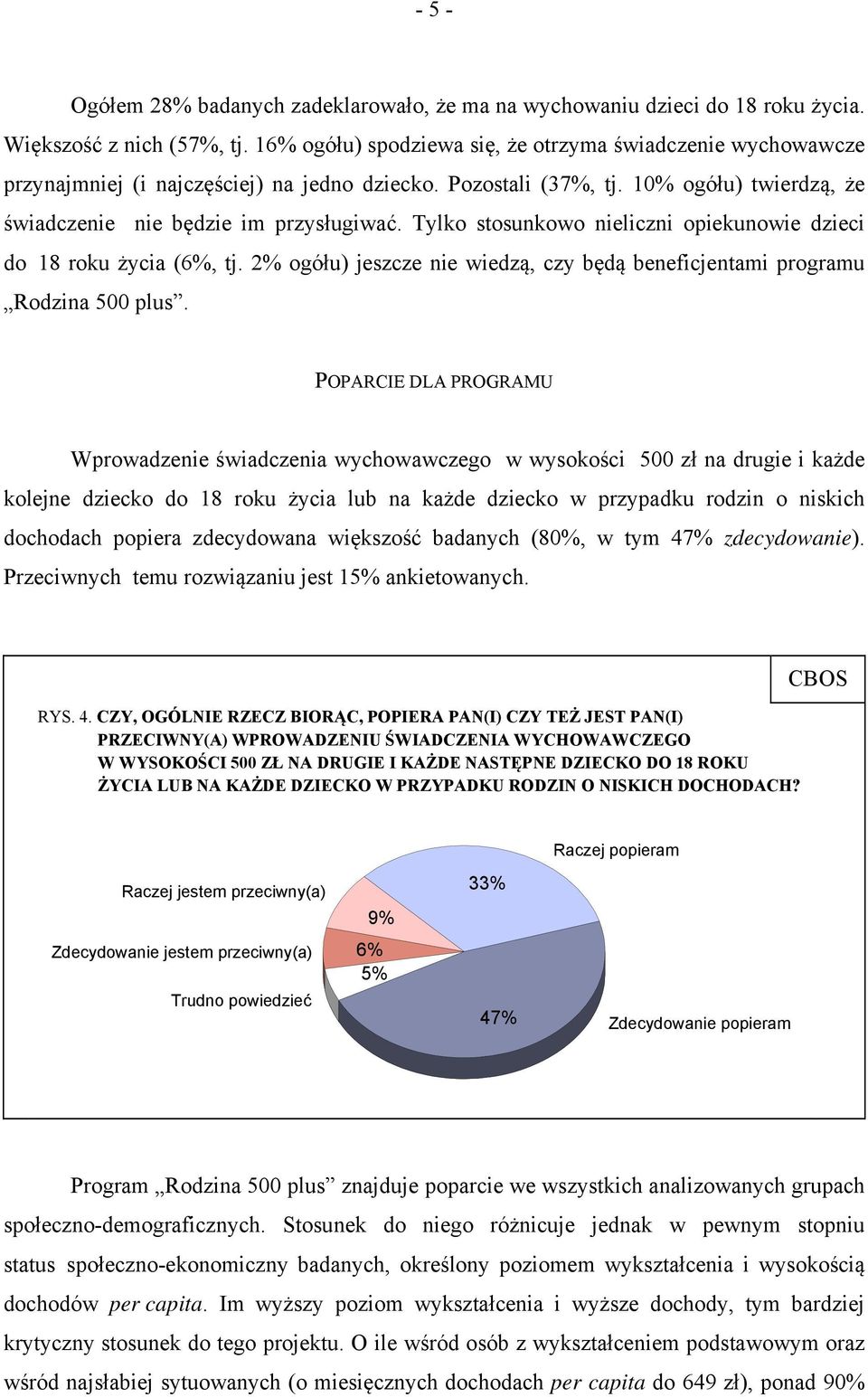 Tylko stosunkowo nieliczni opiekunowie dzieci do 18 roku życia (6%, tj. 2% ogółu) jeszcze nie wiedzą, czy będą beneficjentami programu Rodzina 500 plus.