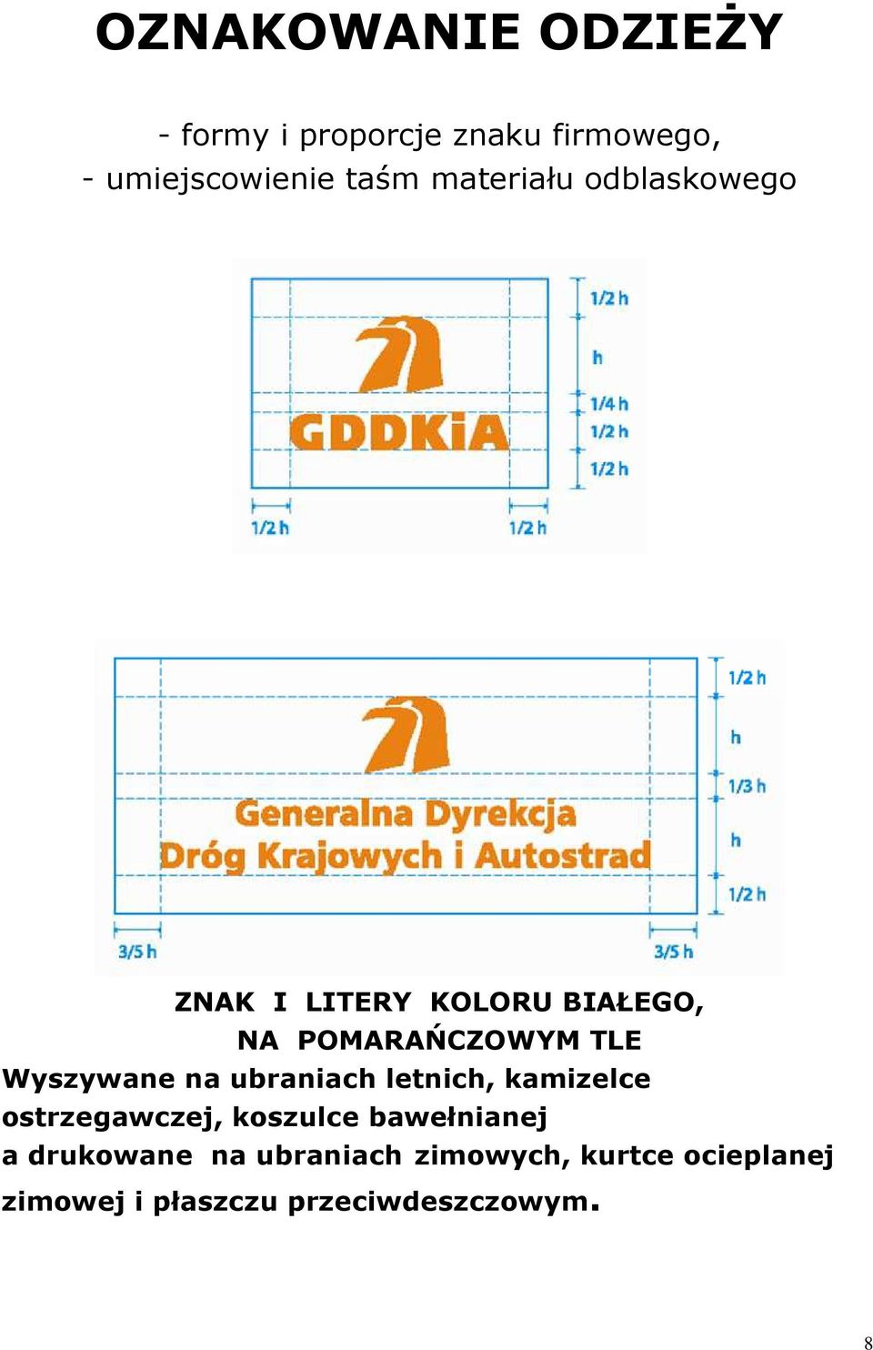 Wyszywane na ubraniach letnich, kamizelce ostrzegawczej, koszulce bawełnianej a