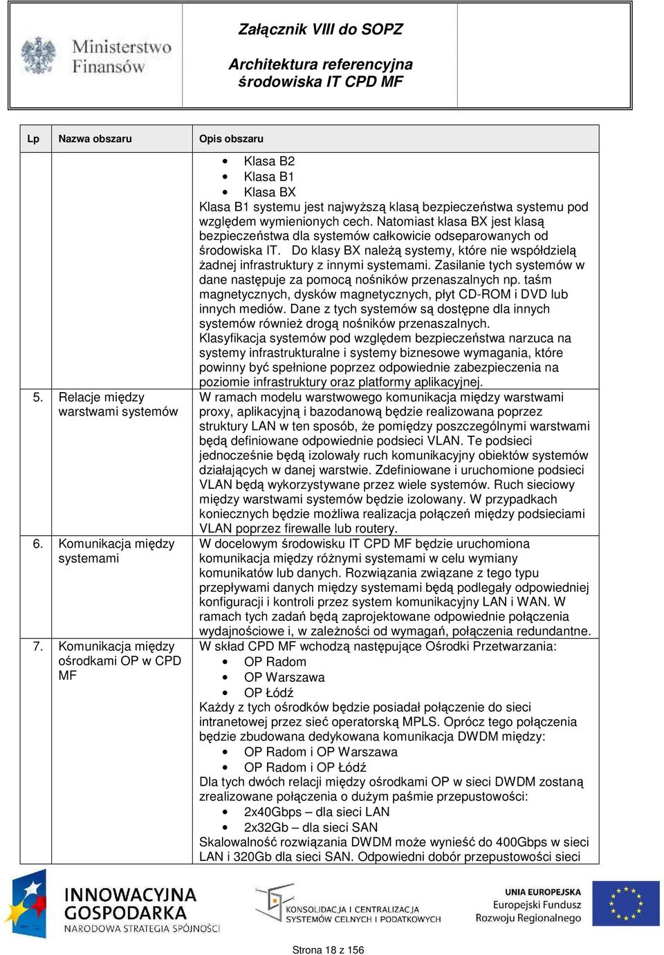 Natomiast klasa BX jest klasą bezpieczeństwa dla systemów całkowicie odseparowanych od środowiska IT. Do klasy BX naleŝą systemy, które nie współdzielą Ŝadnej infrastruktury z innymi systemami.