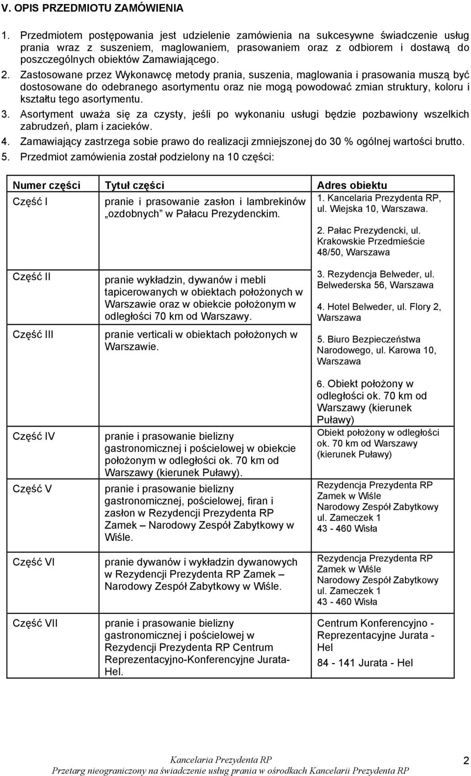 Zamawiającego. 2.