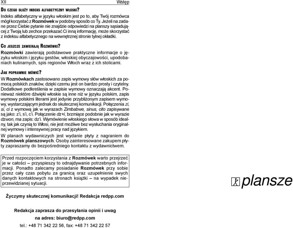 tylnej okładki. Co jeszcze zawierają Rozmówki?