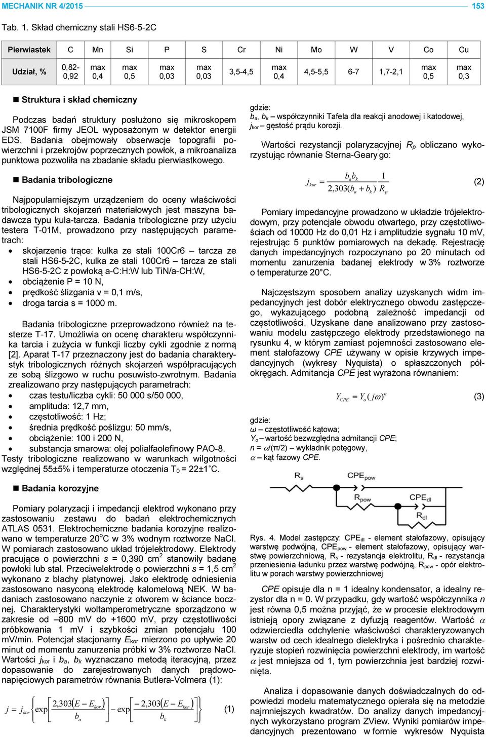Skład chemiczny stali HS6-5-C Pierwiastek C Mn Si P S Cr Ni Mo W V Co Cu Udział, % 0,8-0,9 0,4 0,5 0,03 0,03 3,5-4,5 0,4 4,5-5,5 6-7 1,7-,1 0,5 0,3 Struktura i skład chemiczny Podczas badań struktury