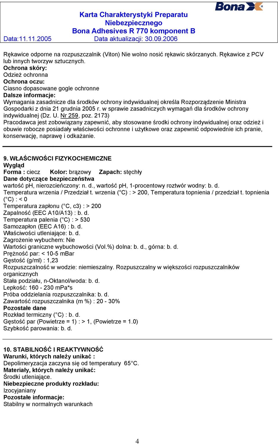 dnia 21 grudnia 2005 r. w sprawie zasadniczych wymagań dla środków ochrony indywidualnej (Dz. U. Nr 259, poz.