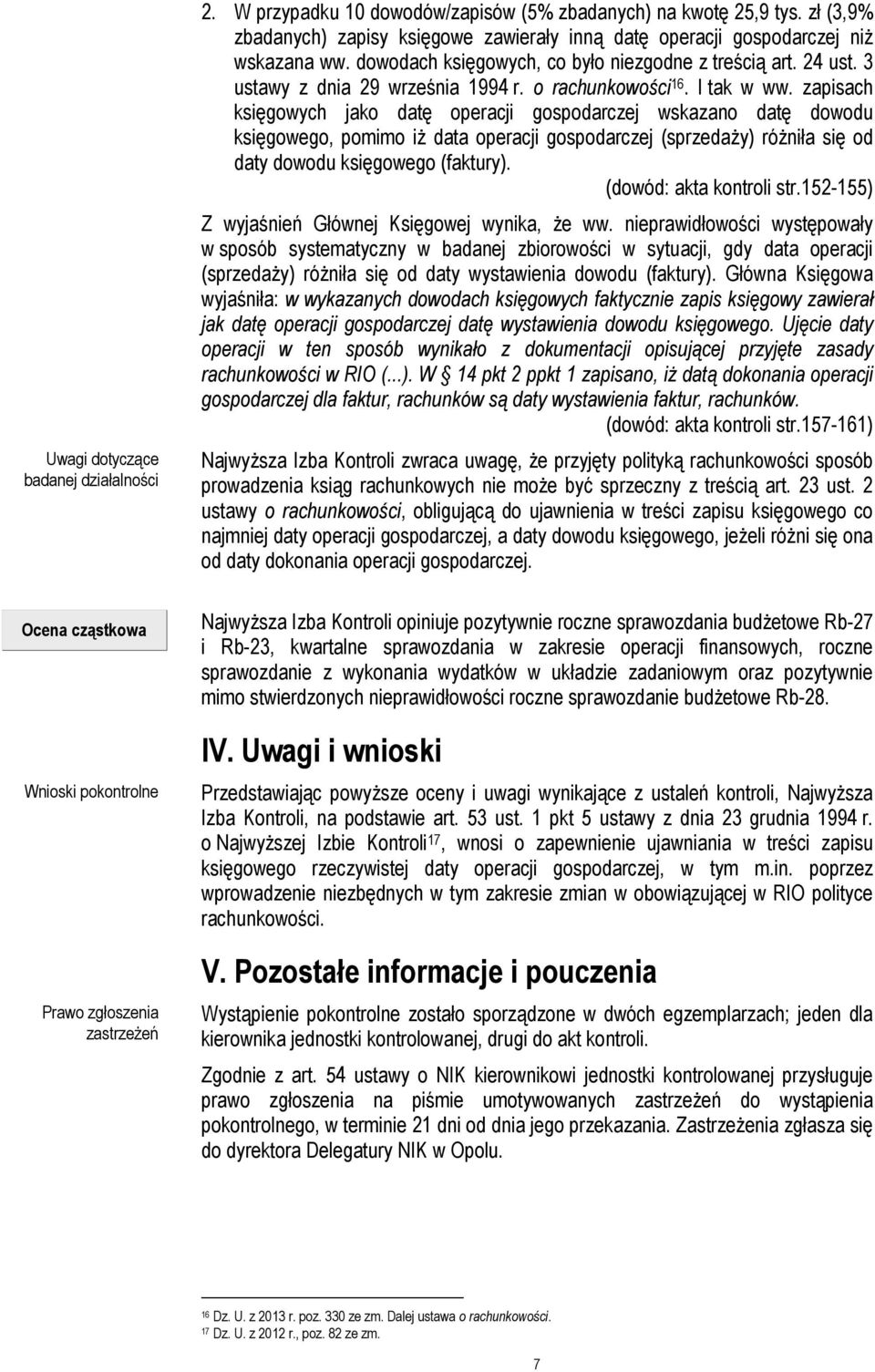 o rachunkowości 16. I tak w ww.