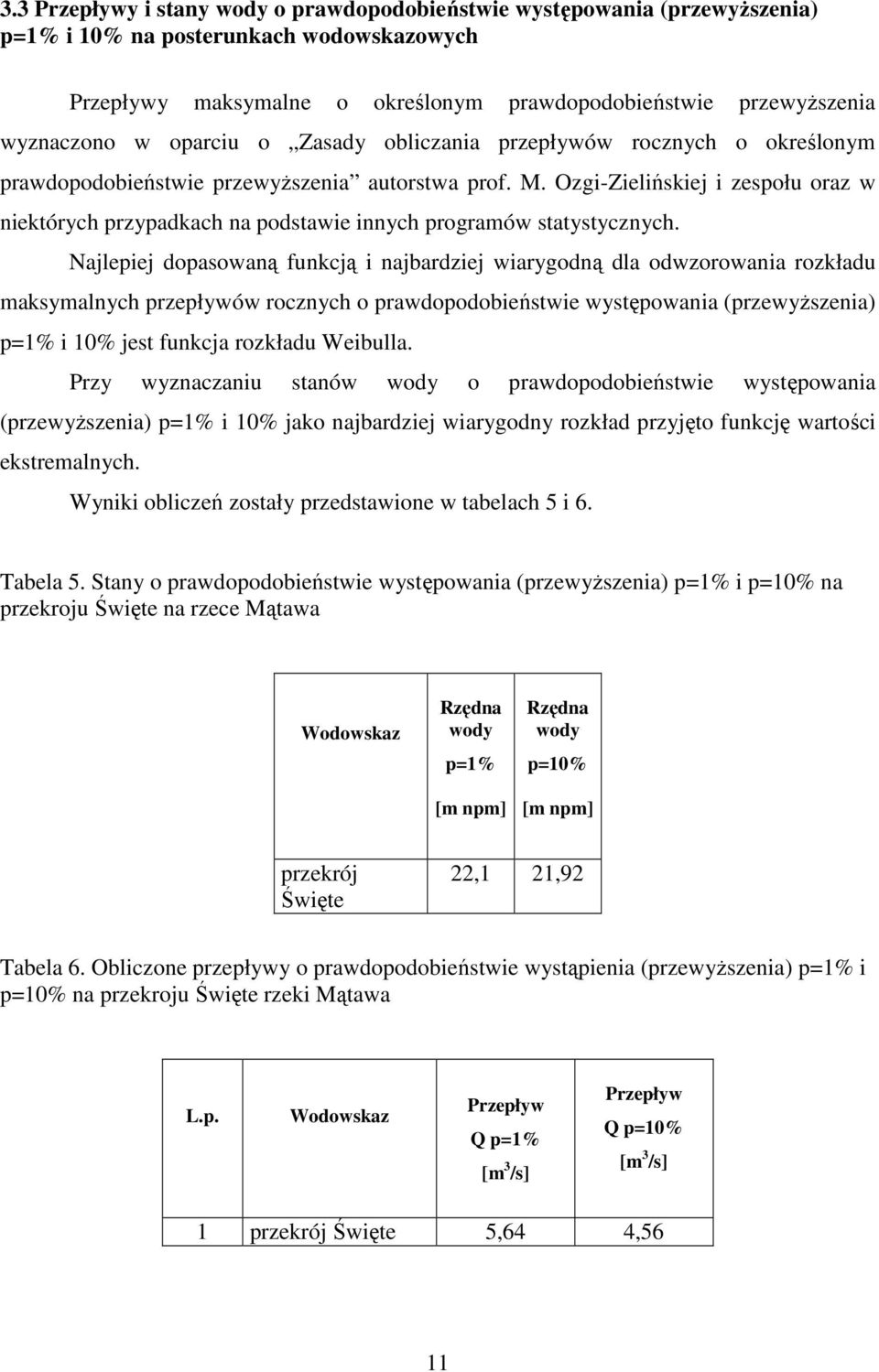 Ozgi-Zielińskiej i zespołu oraz w niektórych przypadkach na podstawie innych programów statystycznych.
