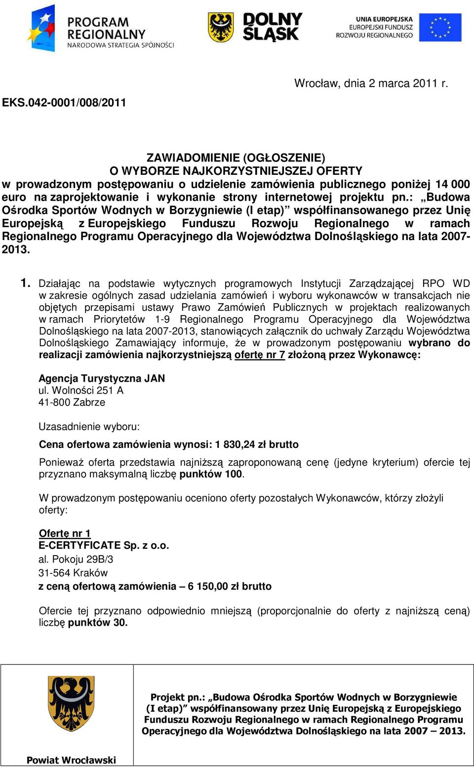 projektu pn.