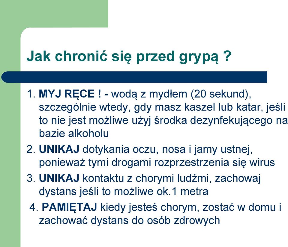 środka dezynfekującego na bazie alkoholu 2.