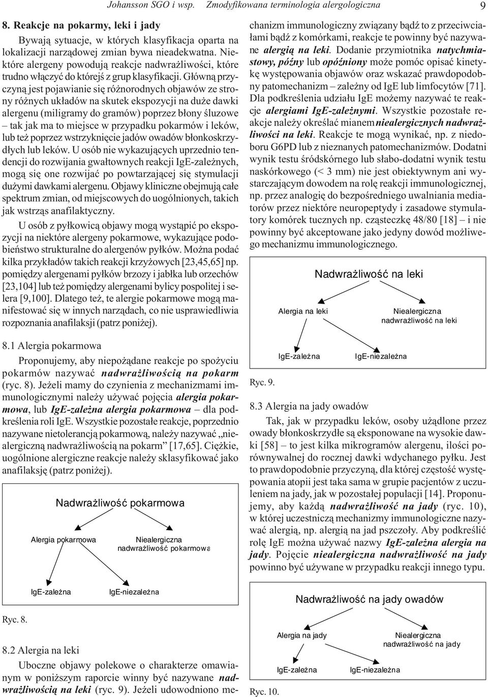 G³ówn¹ przyczyn¹ jest pojawianie siê ró norodnych objawów ze strony ró nych uk³adów na skutek ekspozycji na du e dawki alergenu (miligramy do gramów) poprzez b³ony œluzowe tak jak ma to miejsce w