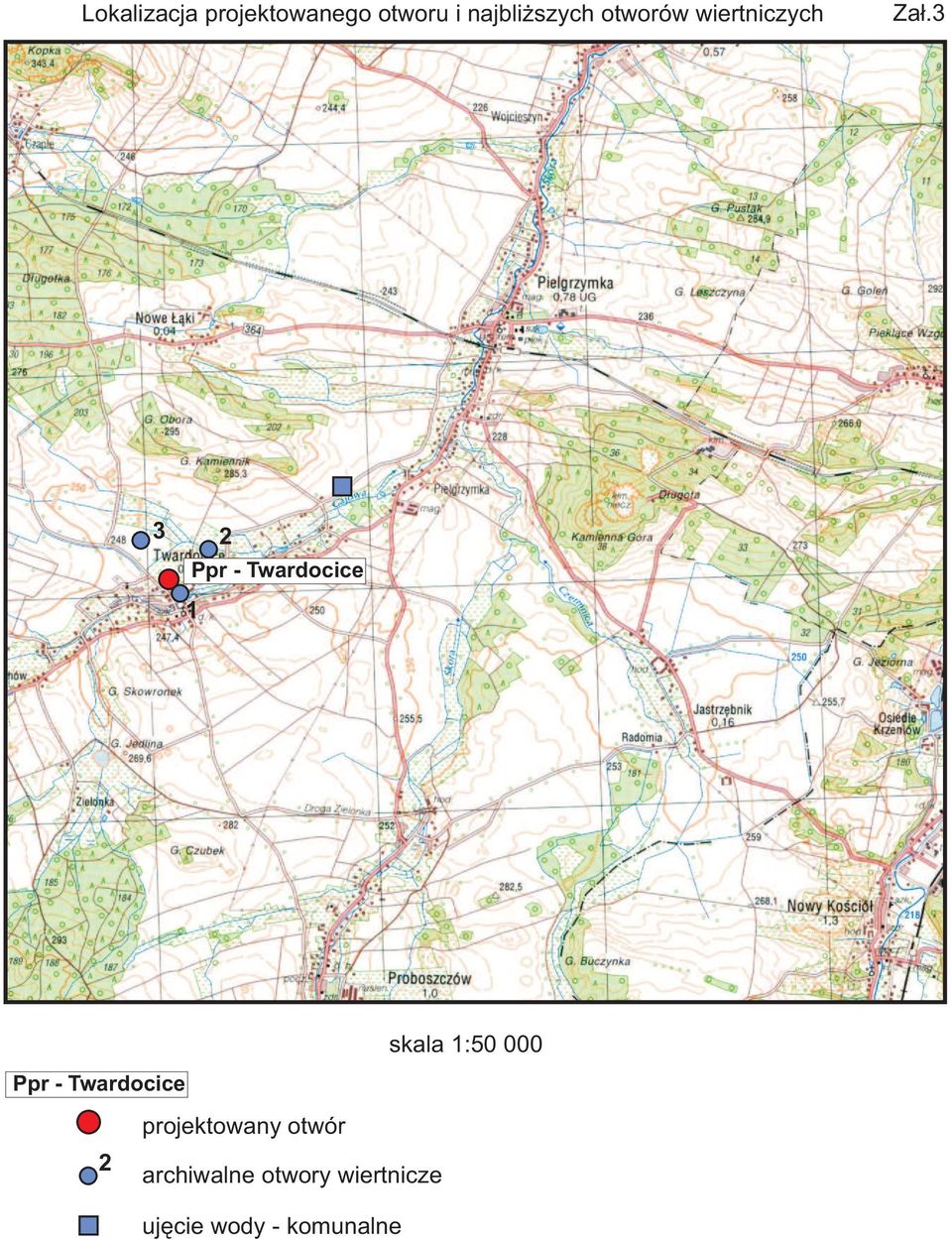 3 3 Ppr - Twardocice 1 2 skala 1:50 000 Ppr -