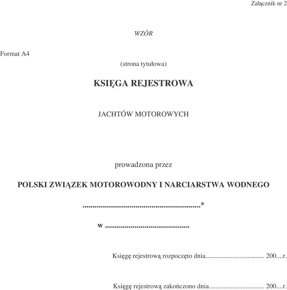 ZWIZEK MOTOROWODNY I NARCIARSTWA WODNEGO...* w.