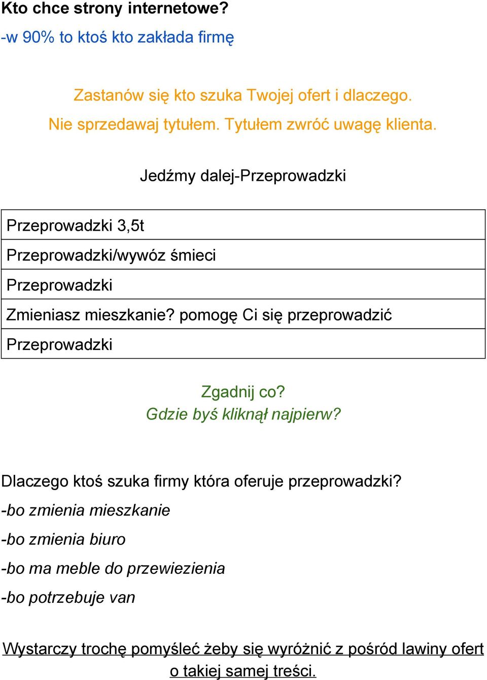 pomogę Ci się przeprowadzić Przeprowadzki Zgadnij co? Gdzie byś kliknął najpierw? Dlaczego ktoś szuka firmy która oferuje przeprowadzki?