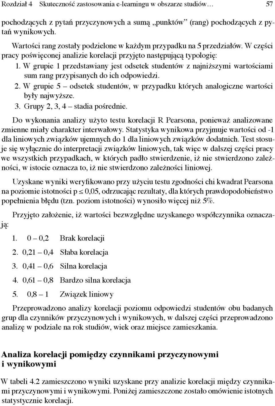 W grupie 1 przedstawiany jest odsetek studentów z najniższymi wartościami sum rang przypisanych do ich odpowiedzi. 2.