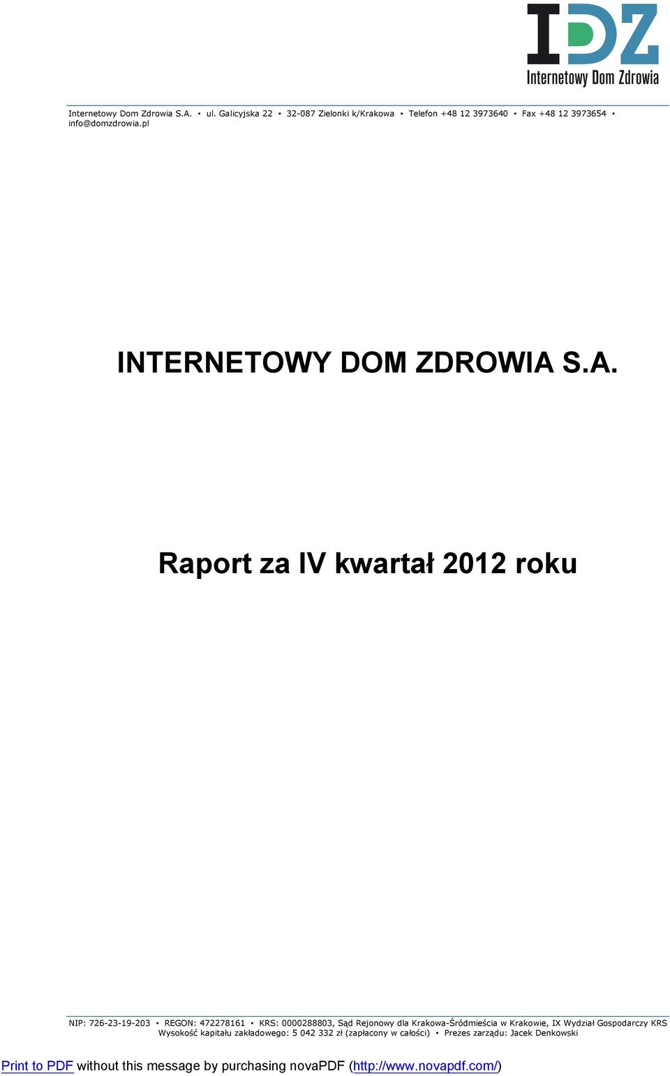 A. Raport za