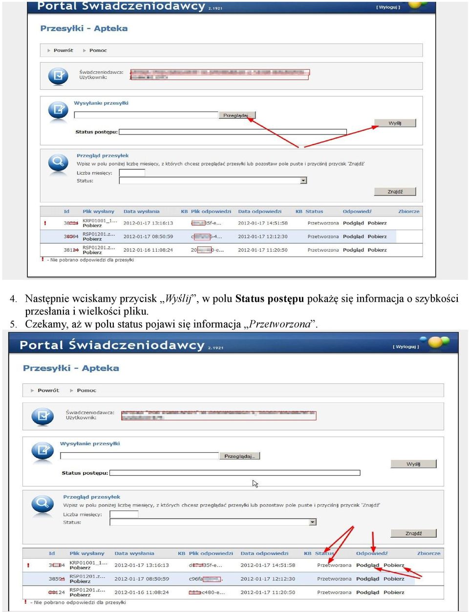 szybkości przesłania i wielkości pliku. 5.