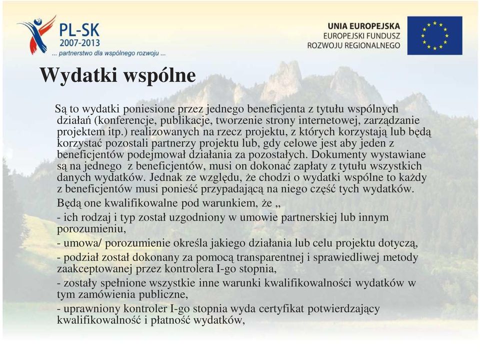 Dokumenty wystawiane są na jednego z beneficjentów, musi on dokonać zapłaty z tytułu wszystkich danych wydatków.