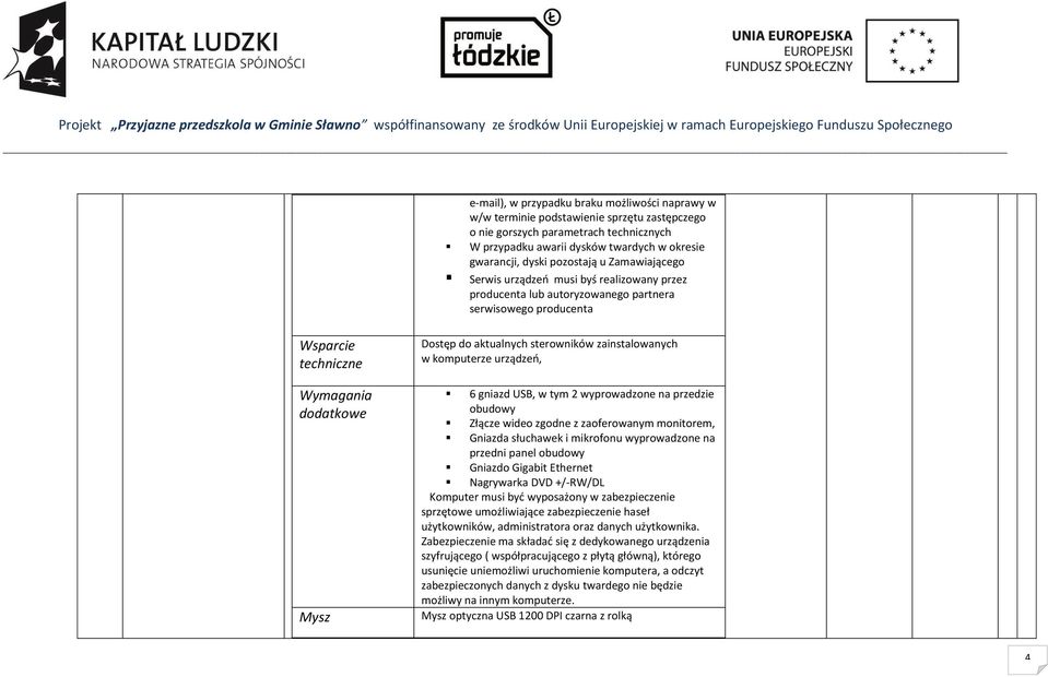 sterowników zainstalowanych w komputerze urządzeń, 6 gniazd USB, w tym 2 wyprowadzone na przedzie obudowy Złącze wideo zgodne z zaoferowanym monitorem, Gniazda słuchawek i mikrofonu wyprowadzone na