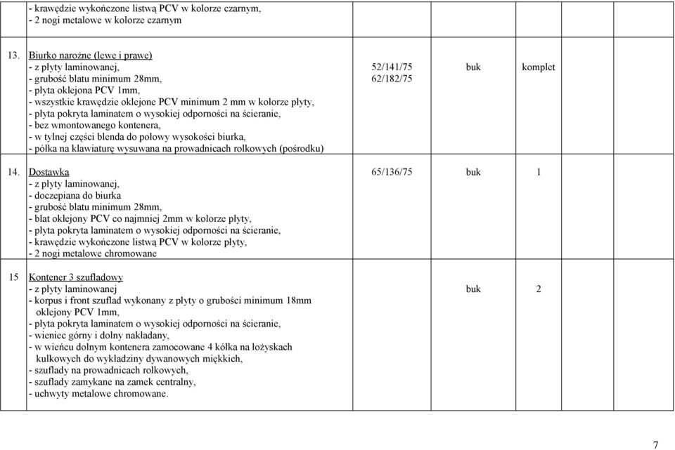 62/182/75 komplet 14.