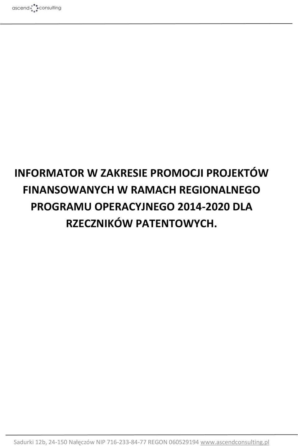 REGIONALNEGO PROGRAMU