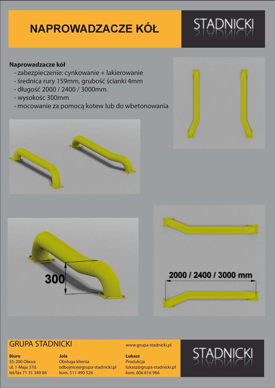 grubość ścianki 4mm - długość 2000 / 2400 / 3000mm -