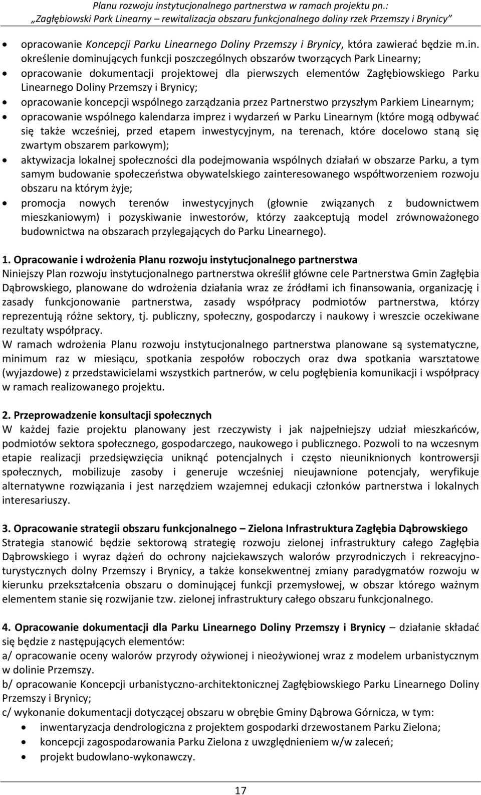 Przemszy i Brynicy, która zawierać będzie m.in.