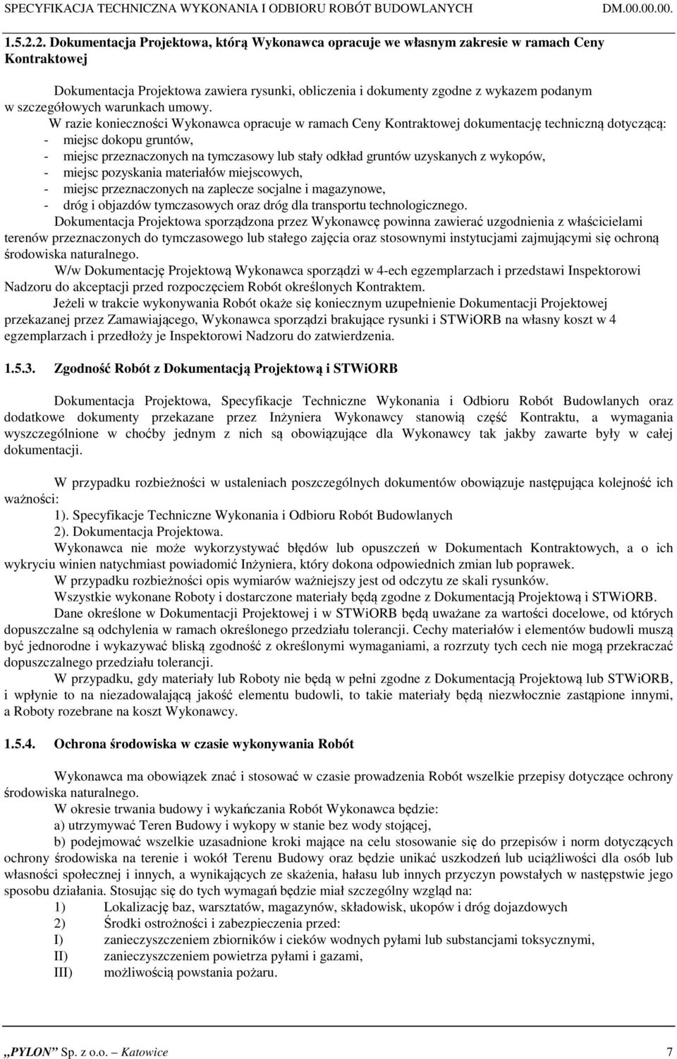 szczegółowych warunkach umowy.