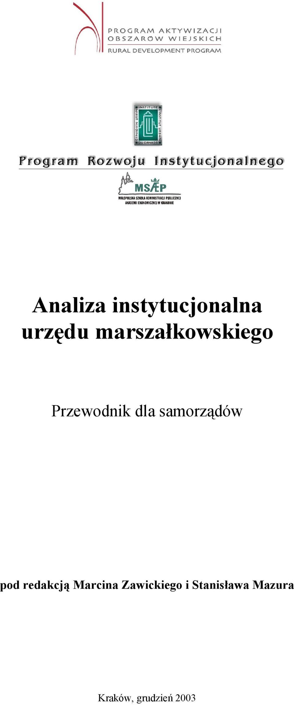 samorządów pod redakcją Marcina