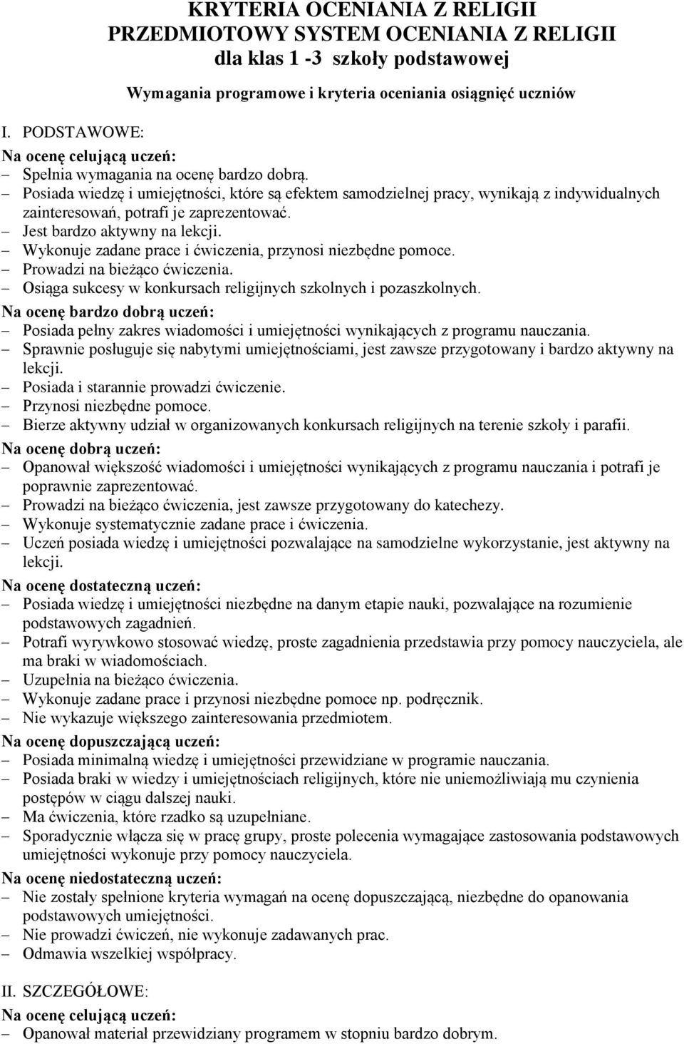 Posiada wiedzę i umiejętności, które są efektem samodzielnej pracy, wynikają z indywidualnych zainteresowań, potrafi je zaprezentować. Jest bardzo aktywny na lekcji.