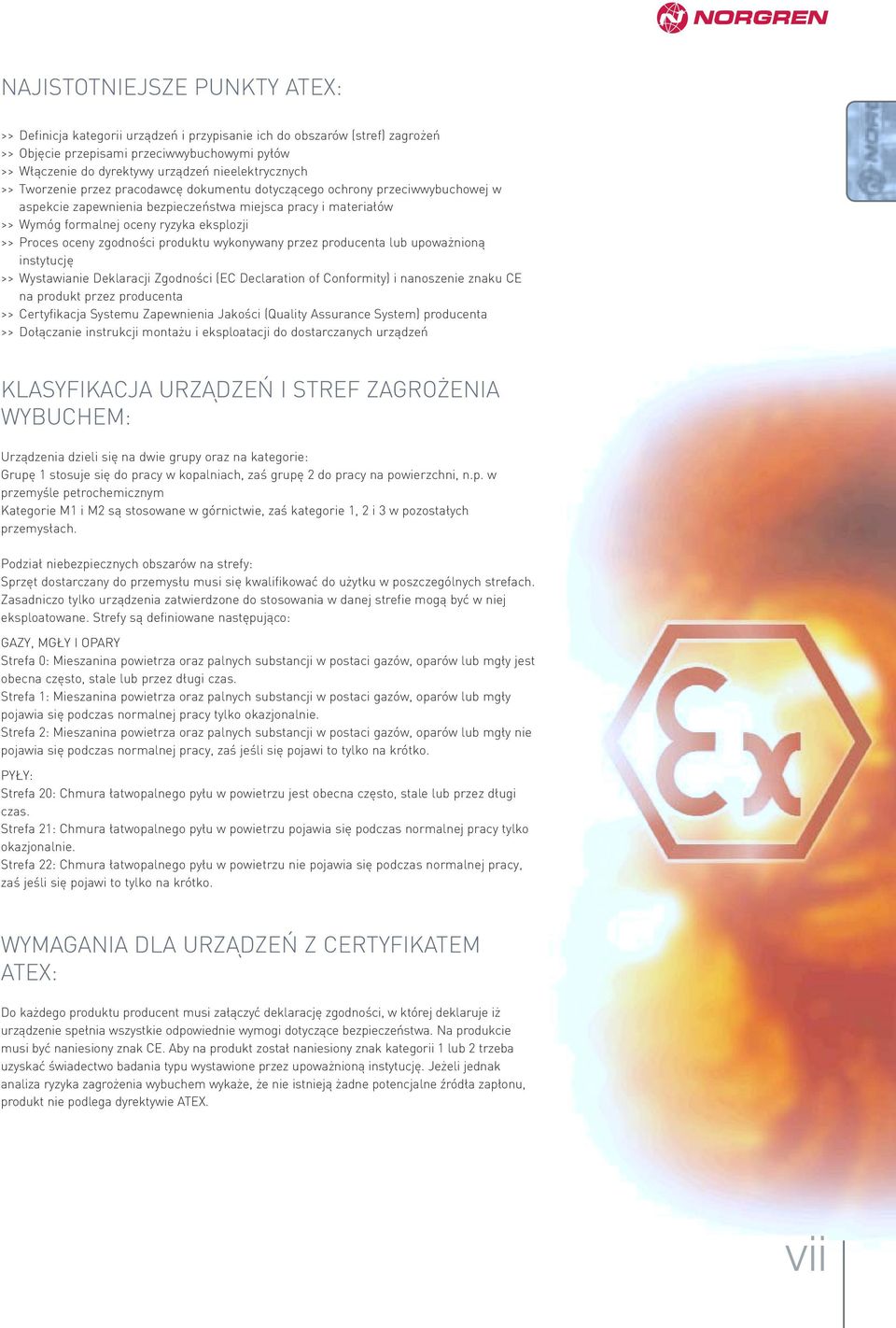 eksplozji >> Proces oceny zgodności produktu wykonywany przez producenta lub upoważnioną instytucję >> Wystawianie Deklaracji Zgodności (EC Declaration of Conformity) i nanoszenie znaku CE na produkt