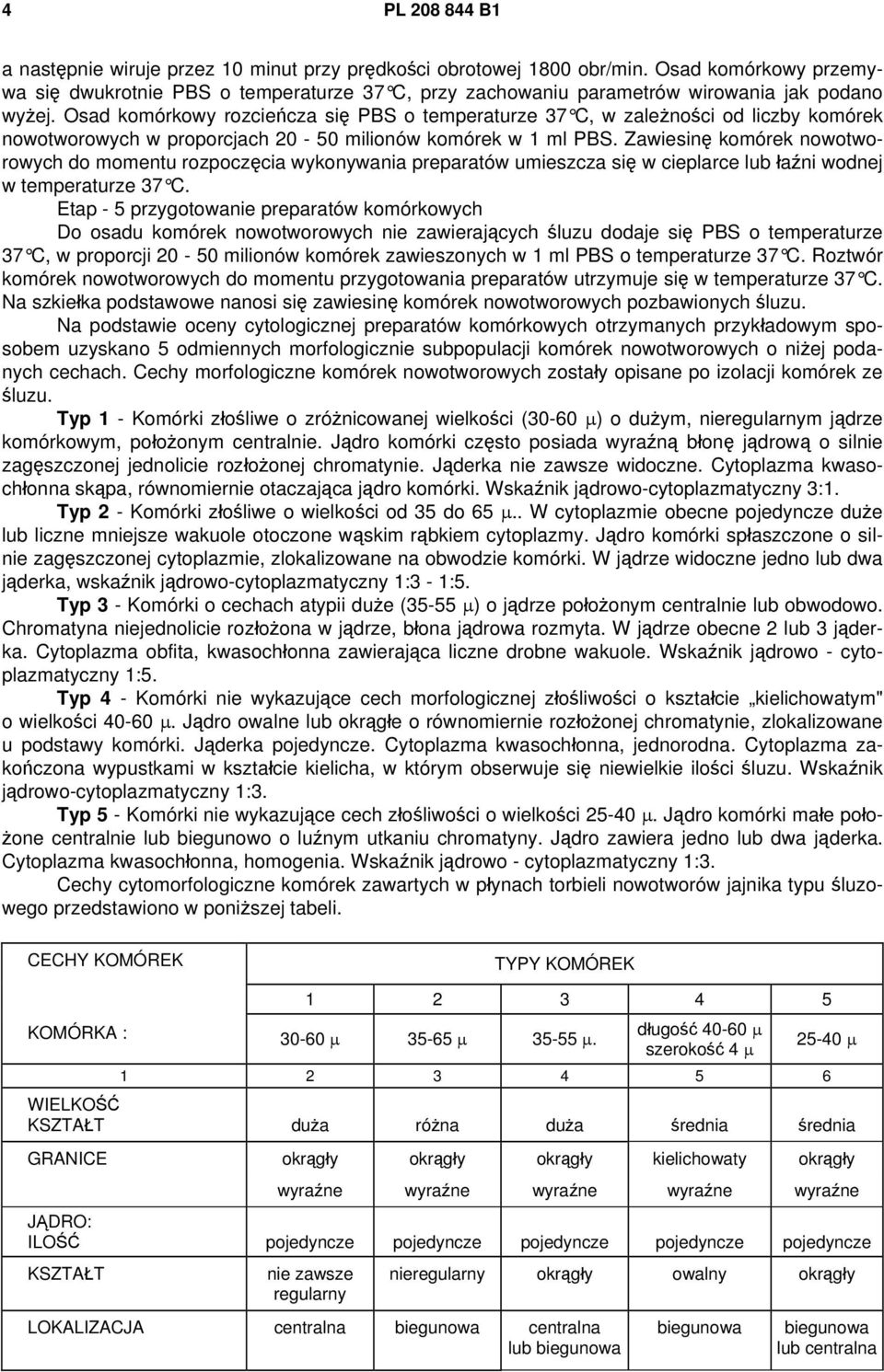 Osad komórkowy rozcieńcza się PBS o temperaturze 37 C, w zależności od liczby komórek nowotworowych w proporcjach 20-50 milionów komórek w 1 ml PBS.
