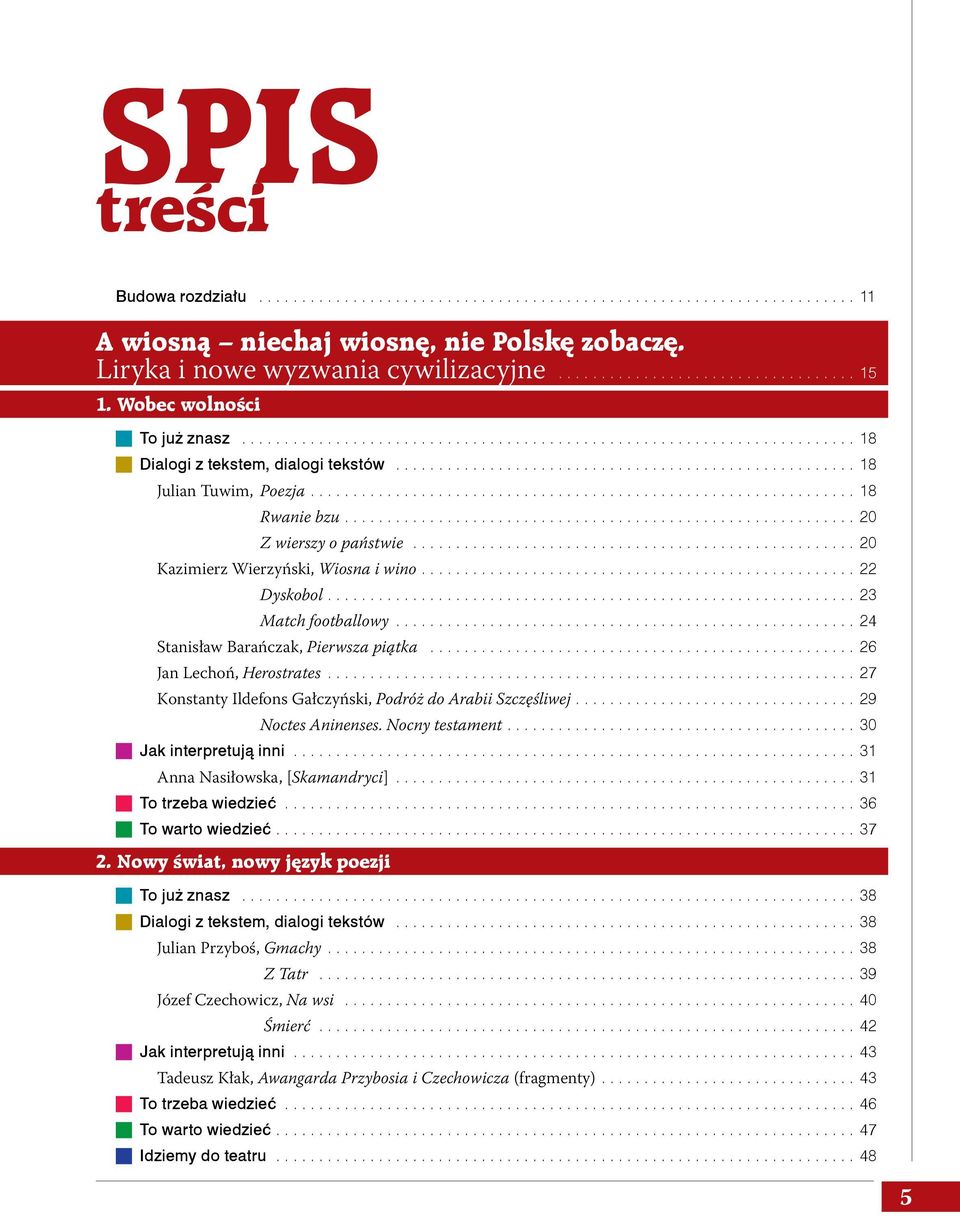 ..26 Jan Lechoń, Herostrates....27 Konstanty Ildefons Gałczyński, Podróż do Arabii Szczęśliwej....29 Noctes Aninenses. Nocny testament....30 g Jak interpretują inni....31 Anna Nasiłowska, [Skamandryci].
