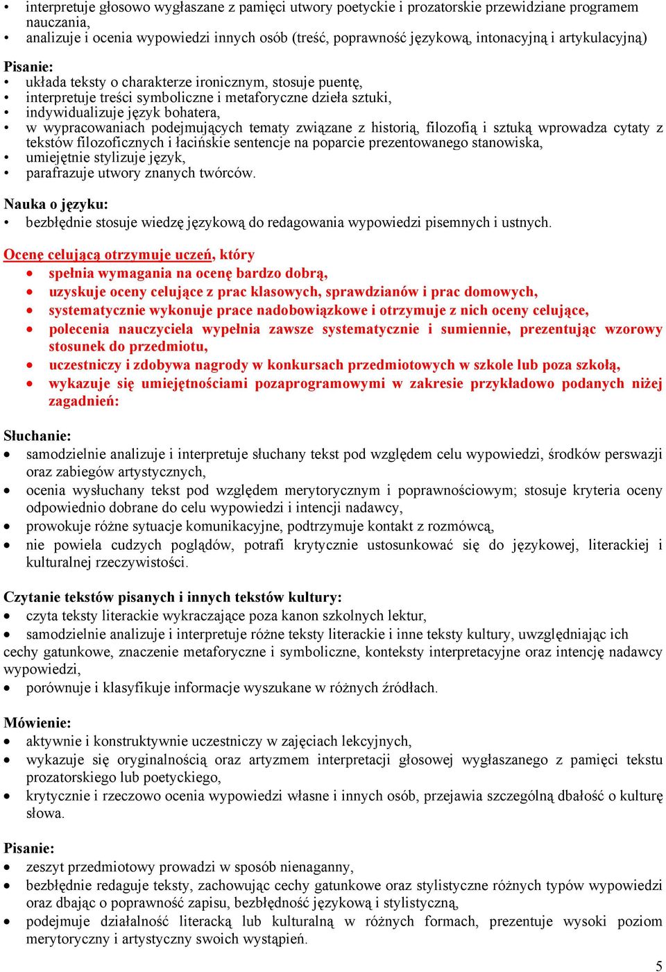 tematy związane z historią, filozofią i sztuką wprowadza cytaty z tekstów filozoficznych i łacińskie sentencje na poparcie prezentowanego stanowiska, umiejętnie stylizuje język, parafrazuje utwory