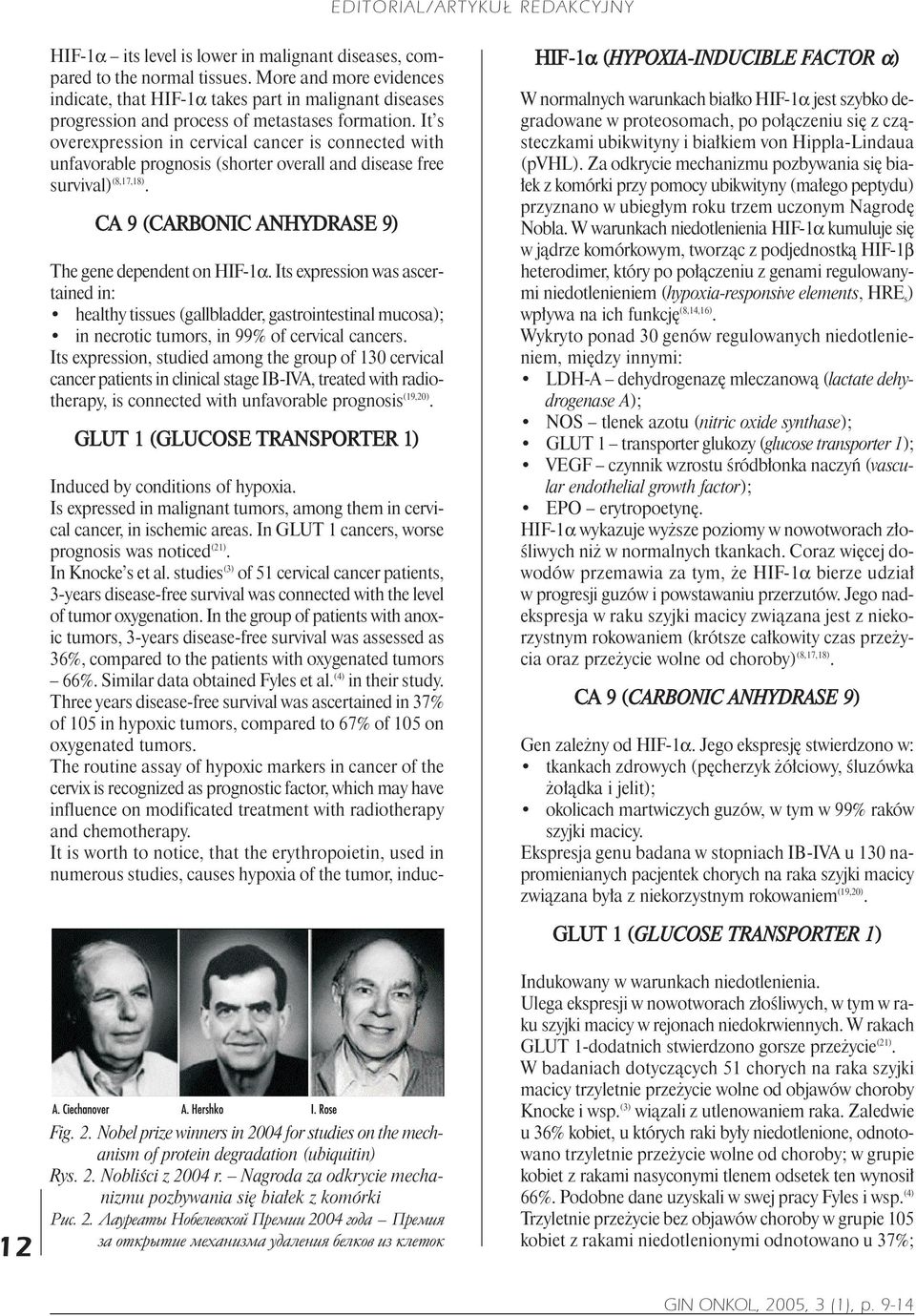 It s overexpression in cervical cancer is connected with unfavorable prognosis (shorter overall and disease free survival) (8,17,18). CA 9 (CARBONIC ANHYDRASE 9) The gene dependent on HIF-1α.