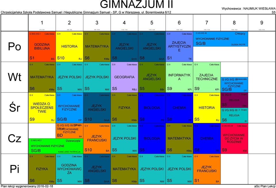A I K TECHNICZNE I K /I/ /I WIED O OŁECZEŃS TWIE /I/ /I/// NCLERZ PATRYCJA 0 I 0 I FIZY POLSKI I OLOGIA OLOGIA