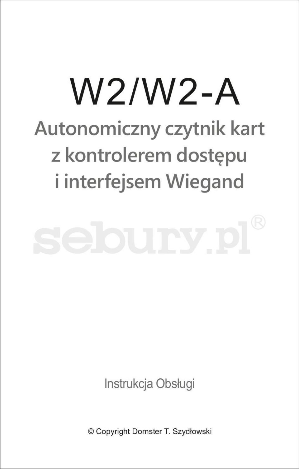 interfejsem Wiegand Instrukcja