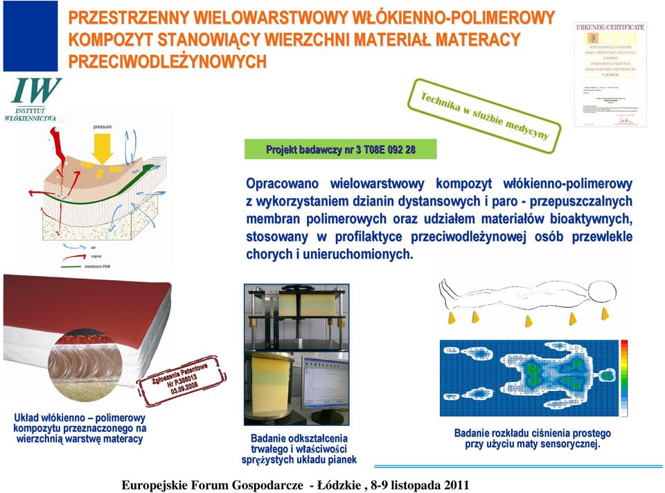 materiałów w bioaktywnych, stosowany w profilaktyce przeciwodleżynowej osób b przewlekle chorych i unieruchomionych.
