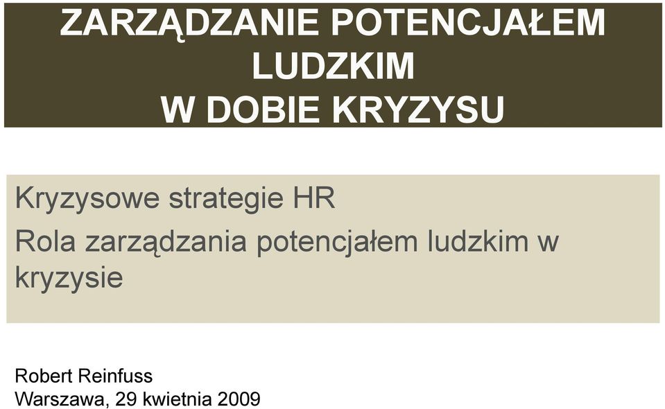 zarządzania potencjałem ludzkim w