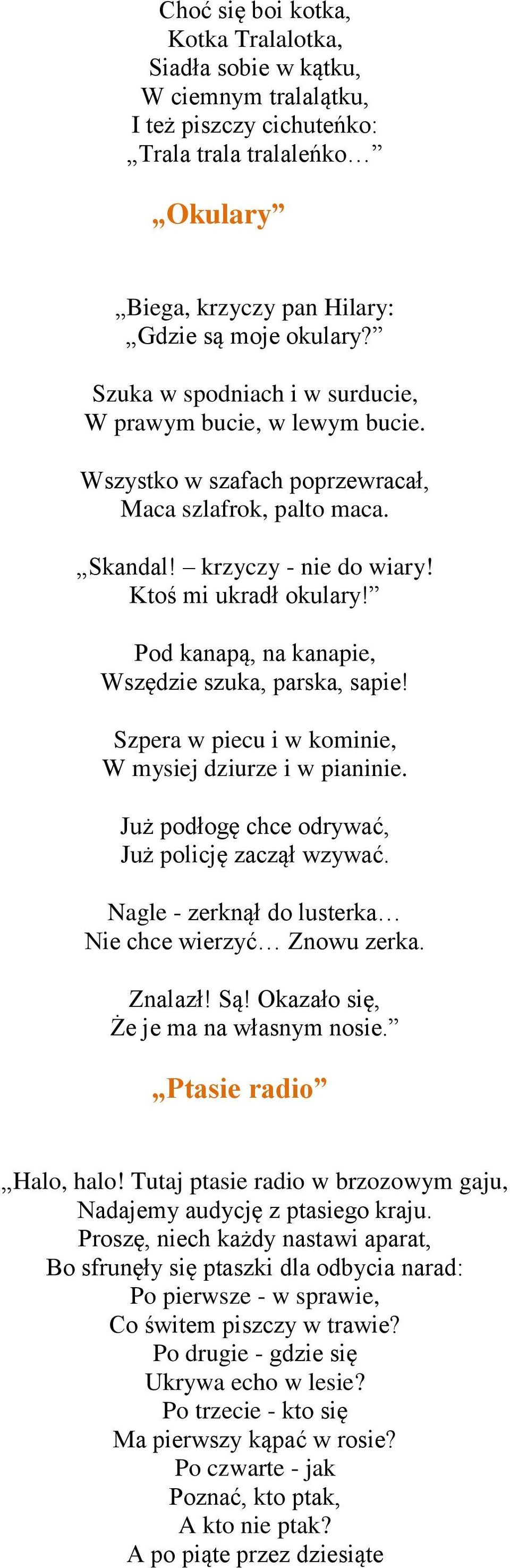 Wiersze autorstwa Juliana Tuwima dla uczestników konkursu : Czy słonko, czy  deszcz Julian Tuwim z nami jest. - PDF Darmowe pobieranie