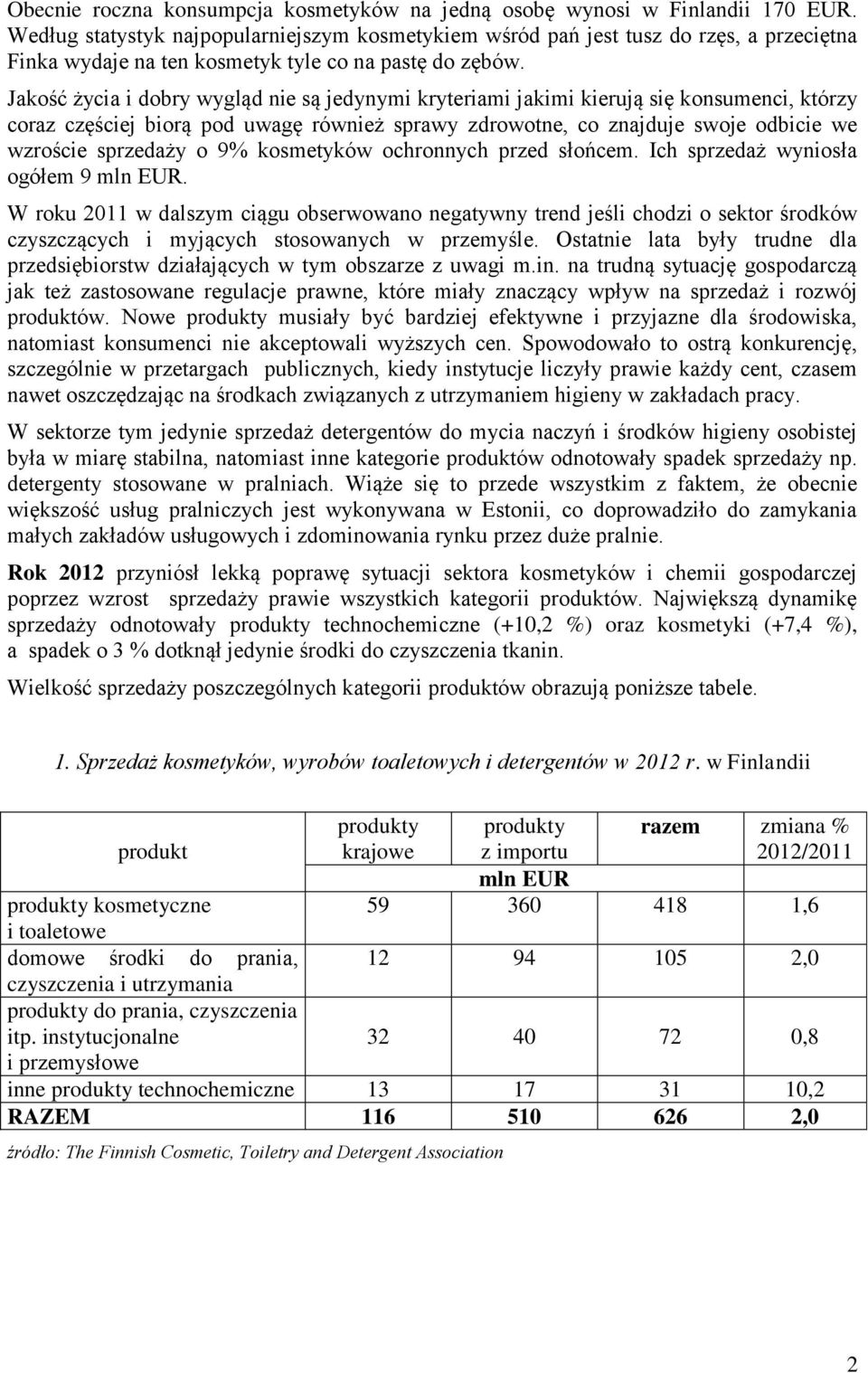 Jakość życia i dobry wygląd nie są jedynymi kryteriami jakimi kierują się konsumenci, którzy coraz częściej biorą pod uwagę również sprawy zdrowotne, co znajduje swoje odbicie we wzroście sprzedaży o