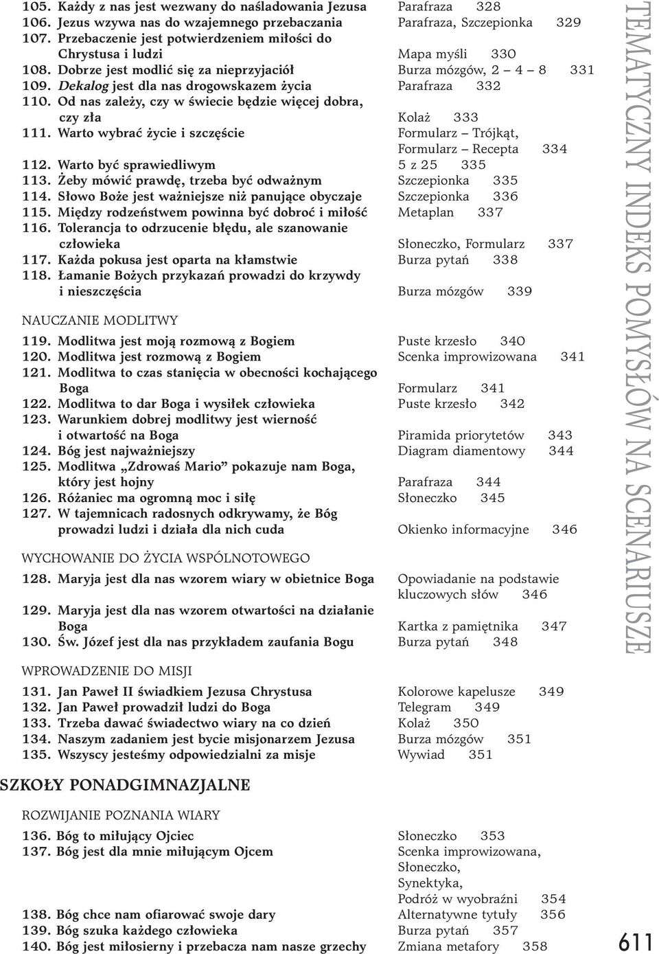 Dekalog jest dla nas drogowskazem życia Parafraza 332 110. Od nas zależy, czy w świecie będzie więcej dobra, czy zła Kolaż 333 111.